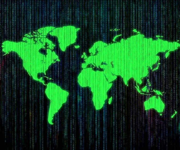 A digital illustration depicting cyber warfare symbols layered over a map of Europe, representing the evolving threats NATO faces beyond traditional military conflict.
