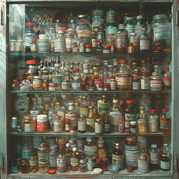 A photo showing a pharmacy in Iran with empty shelves, accompanied by concerned locals. The image should aim to create awareness about the scarcity of essential medicine and supplies due to sanctions.