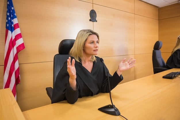 A focused shot of the US Ambassador to the UN giving a speech at a high-level meeting. The Ambassador is standing at the podium with a determined expression, backed by the US flag and the UN logo. The scene conveys a sense of leadership and commitment to UN reform.