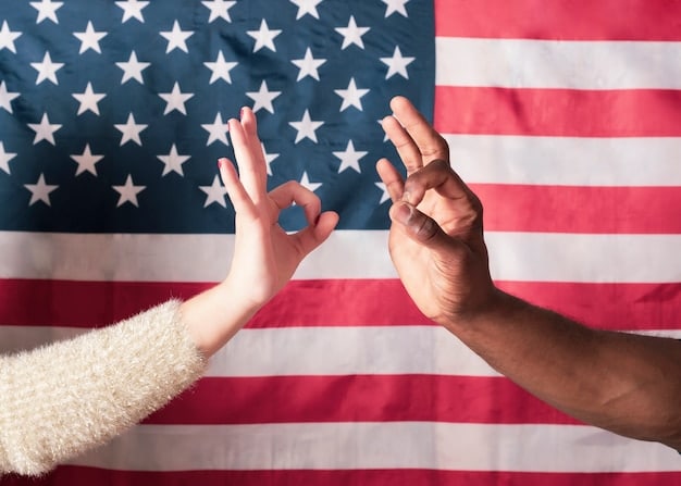 A conceptual image representing arms control negotiations, featuring two hands (one with an American flag design, the other with a Russian flag design) reaching towards each other over a table. The backdrop could show a blurred image of nuclear missiles to emphasize the stakes.