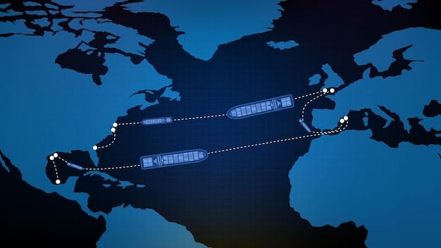 A visual representation of a world map highlighting the trade routes between the United States and key Asian countries involved in the agreement. Use connecting lines of varying thicknesses to represent trade volume and direction, overlaid with icons of major export products.