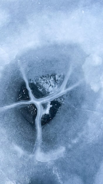 A close-up of a melting glacier in the Arctic, with water flowing down its surface. The ice is a mix of blue and white, and there are visible signs of erosion and retreat.